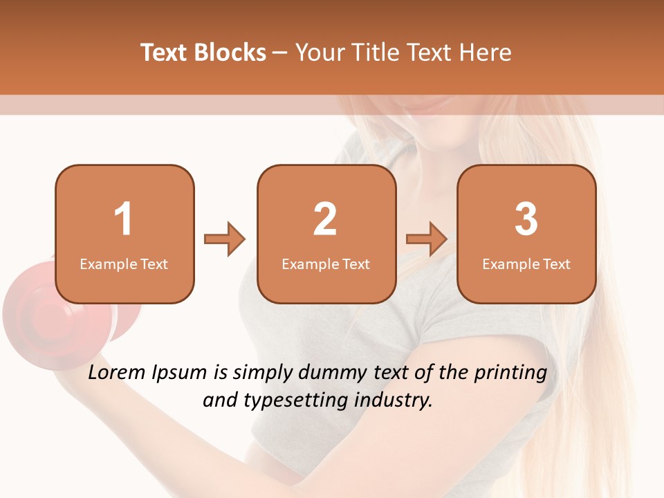 Person Female Lift PowerPoint Template