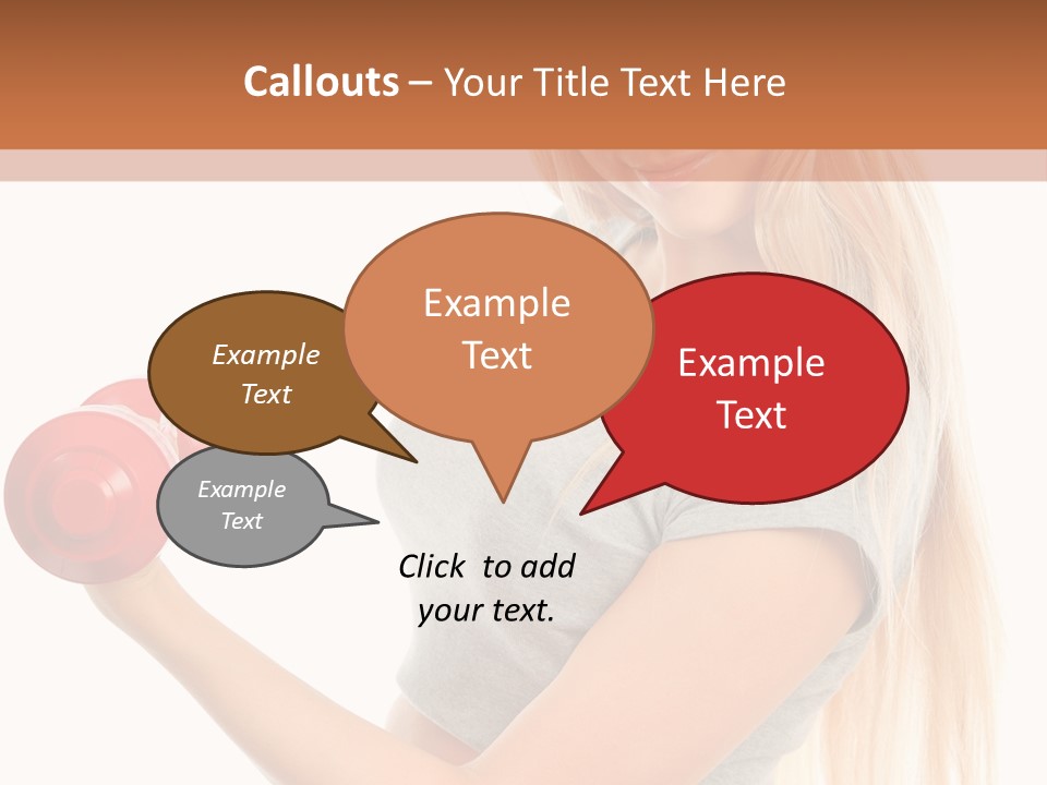 Person Female Lift PowerPoint Template