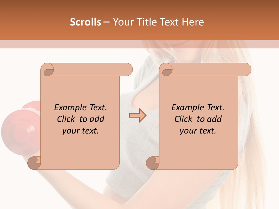 Person Female Lift PowerPoint Template