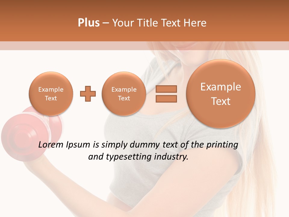 Person Female Lift PowerPoint Template