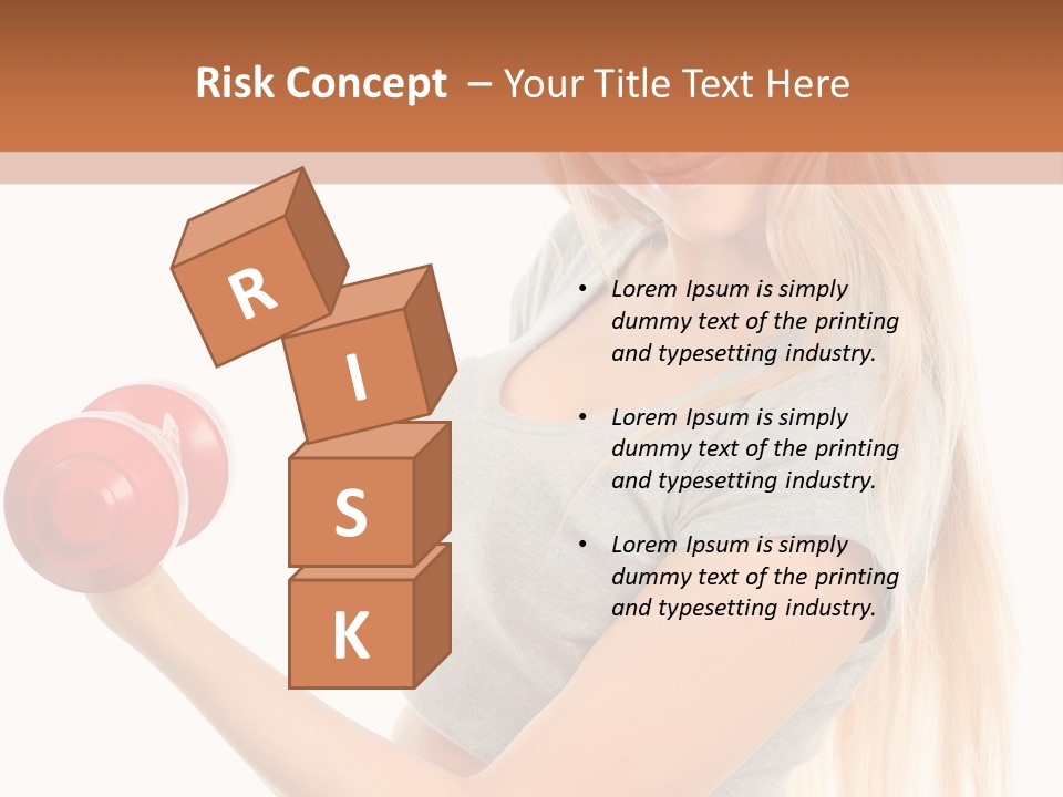 Person Female Lift PowerPoint Template