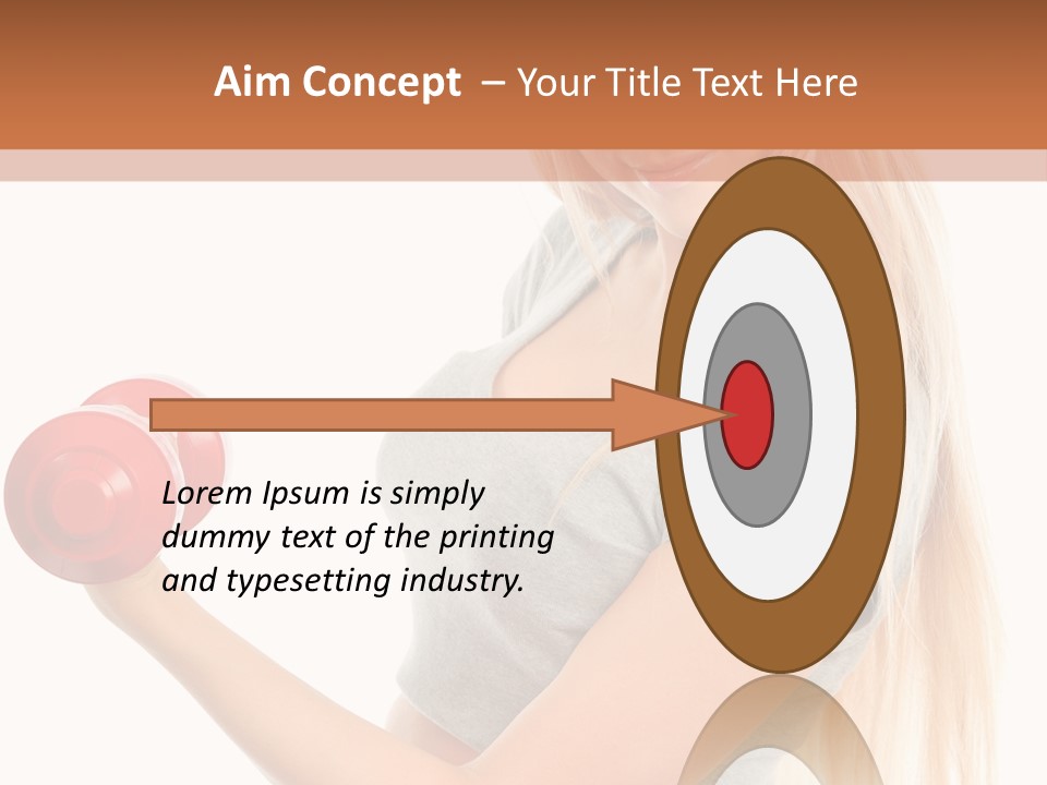 Person Female Lift PowerPoint Template