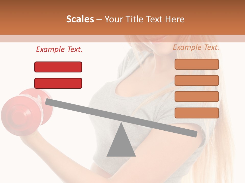 Person Female Lift PowerPoint Template