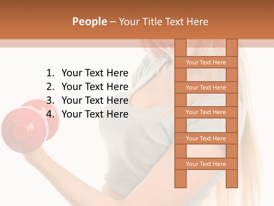 Person Female Lift PowerPoint Template