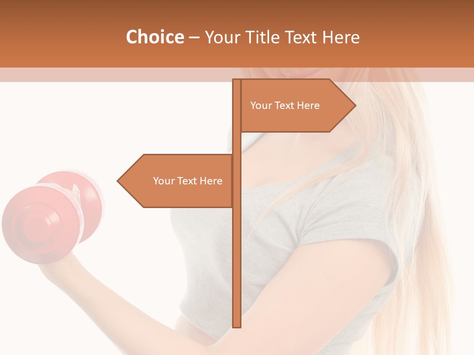 Person Female Lift PowerPoint Template
