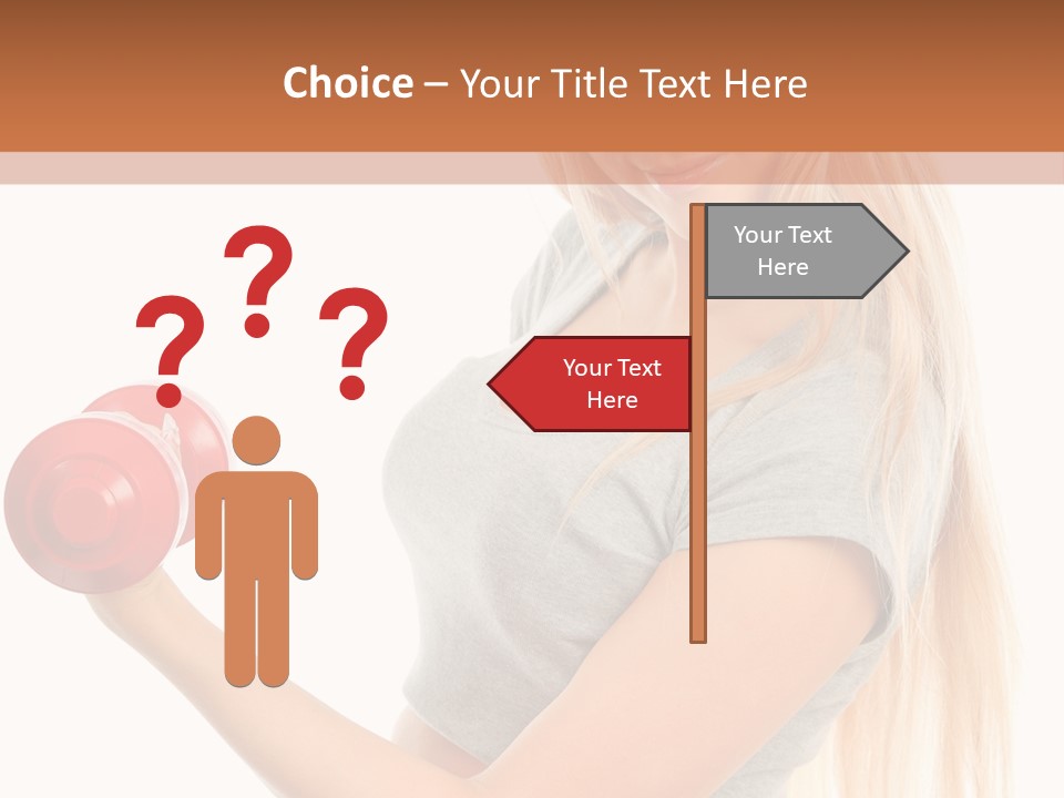 Person Female Lift PowerPoint Template