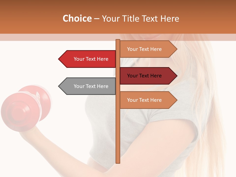 Person Female Lift PowerPoint Template