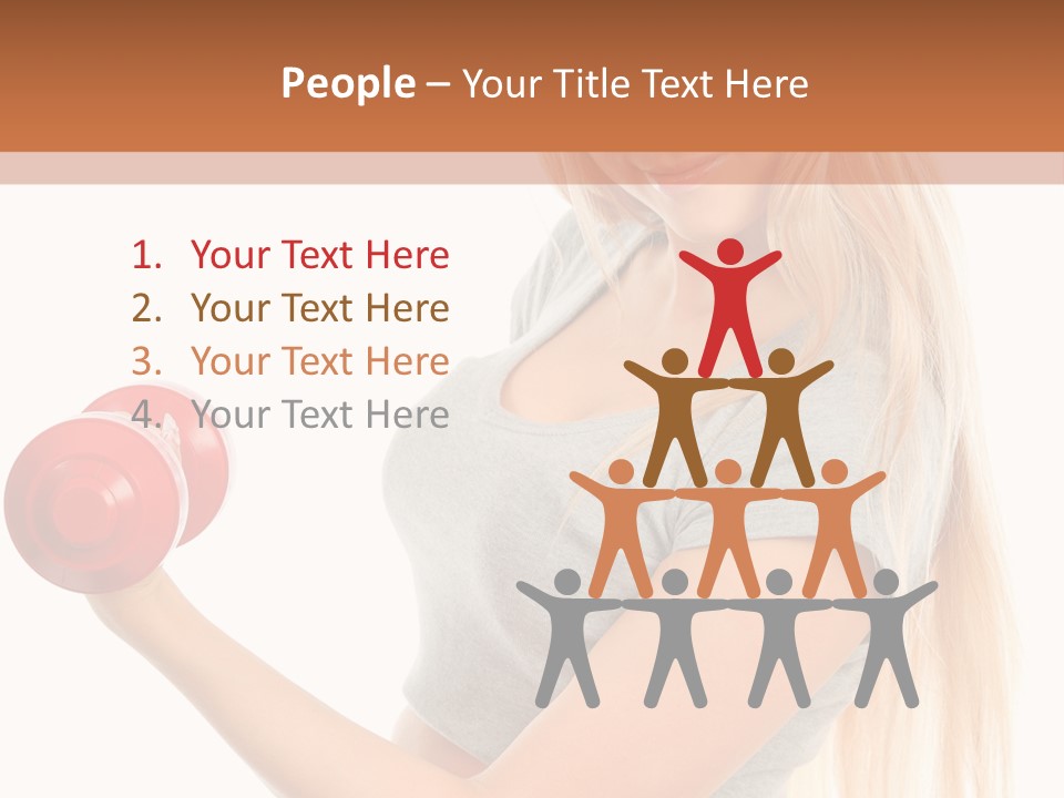 Person Female Lift PowerPoint Template