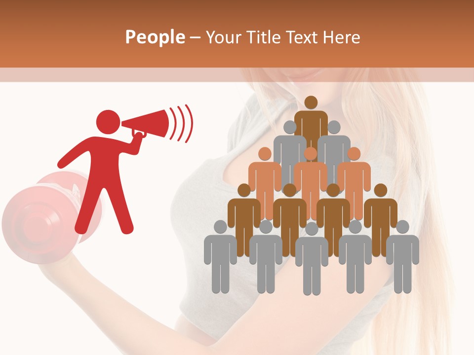 Person Female Lift PowerPoint Template