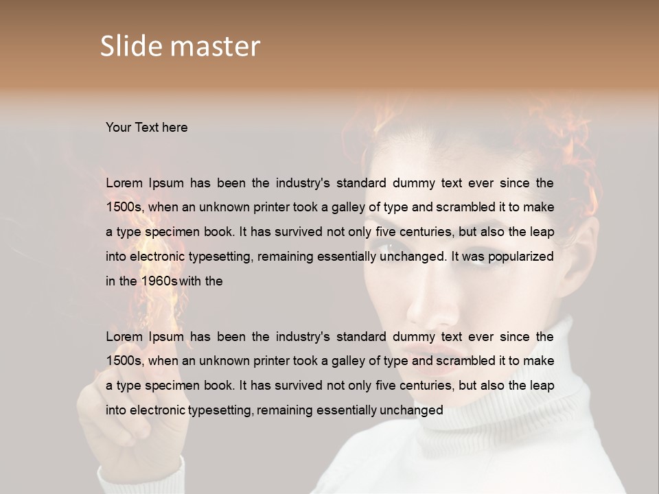 Portrait Women Fashion PowerPoint Template