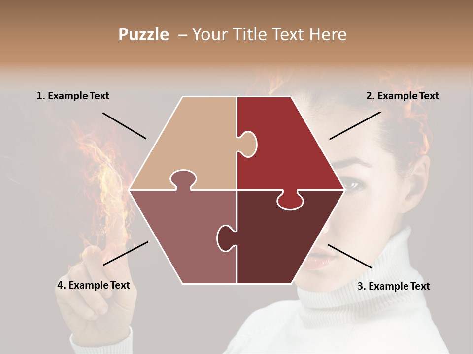 Portrait Women Fashion PowerPoint Template