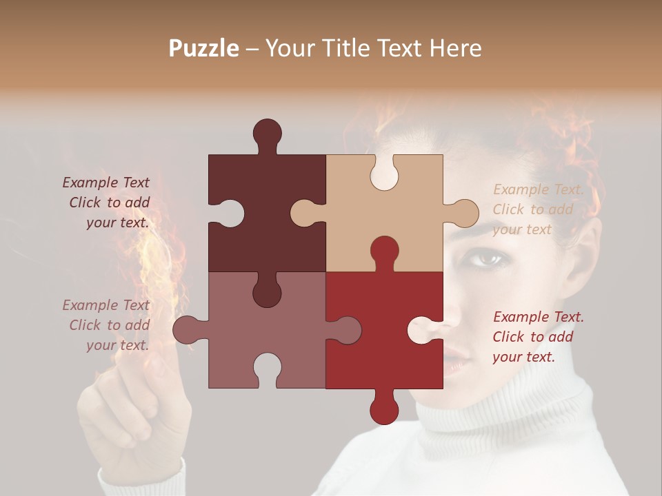 Portrait Women Fashion PowerPoint Template