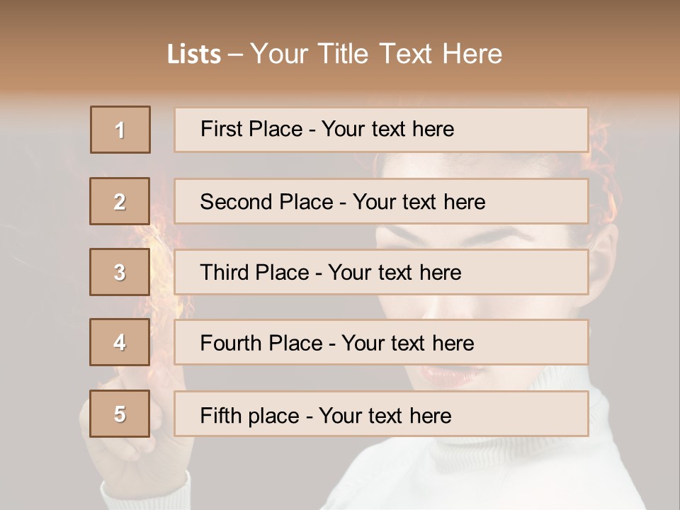 Portrait Women Fashion PowerPoint Template