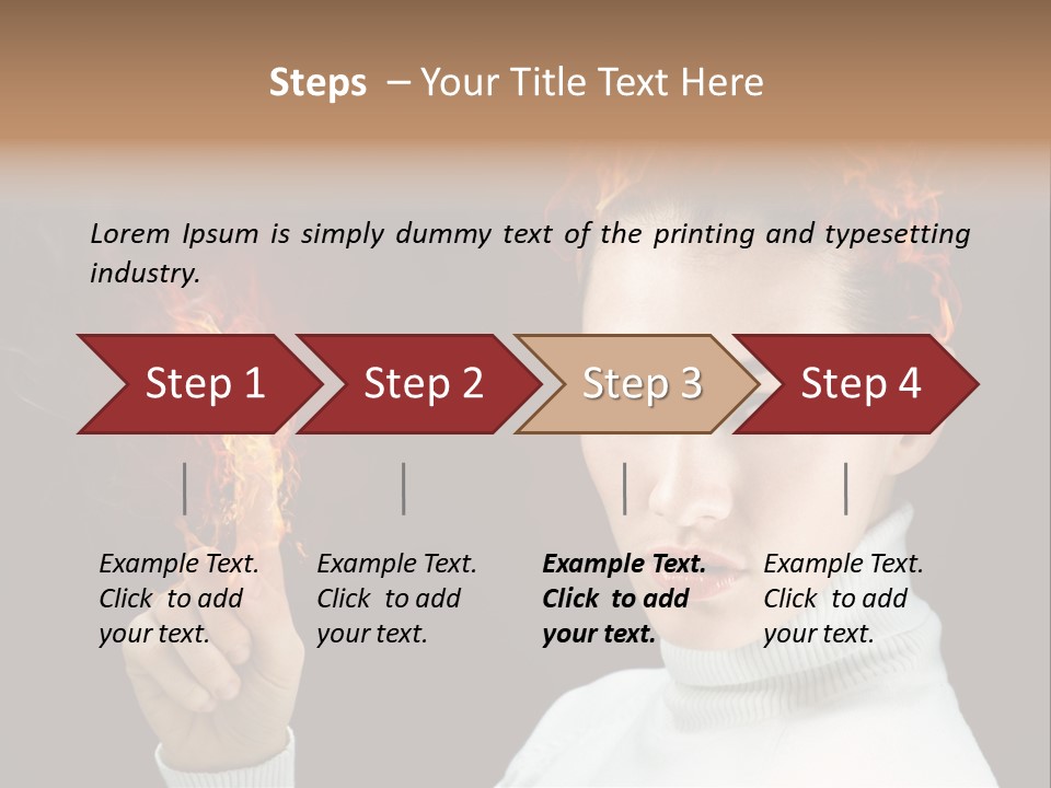 Portrait Women Fashion PowerPoint Template