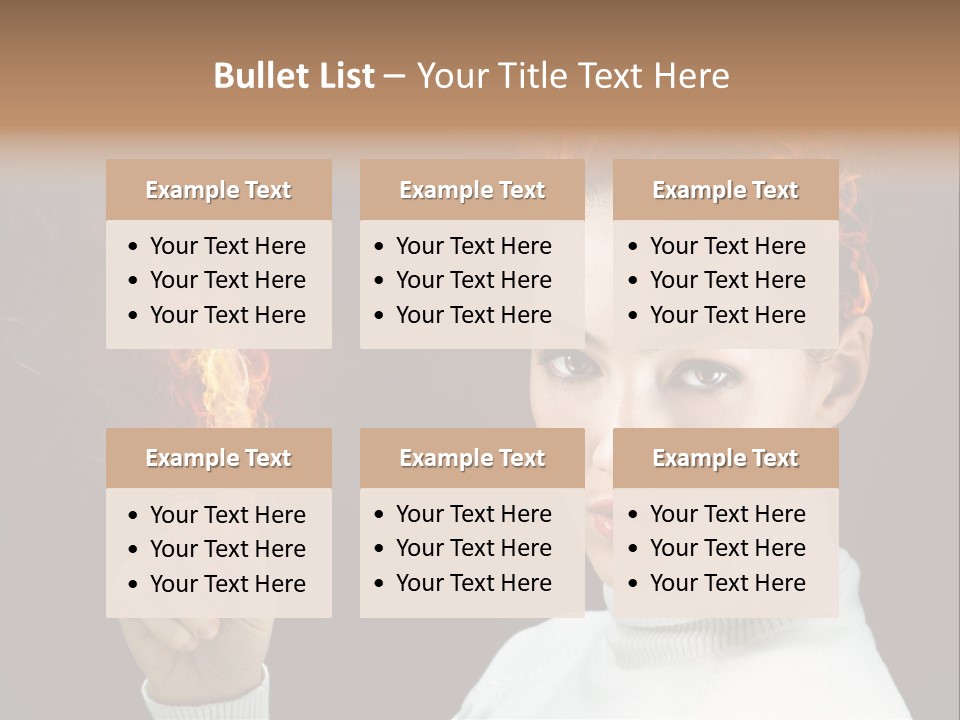 Portrait Women Fashion PowerPoint Template