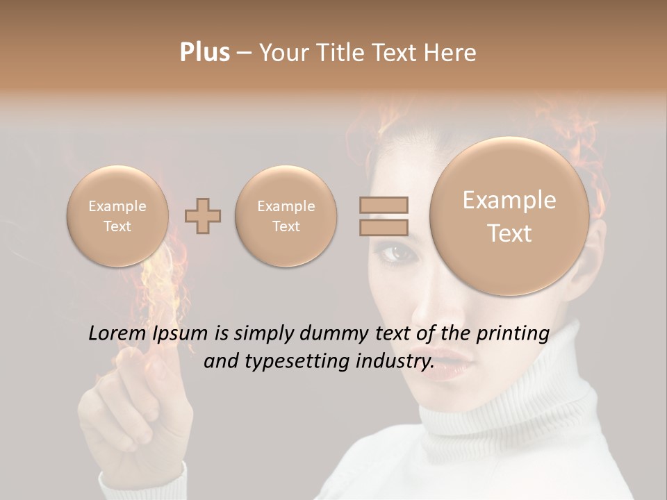 Portrait Women Fashion PowerPoint Template