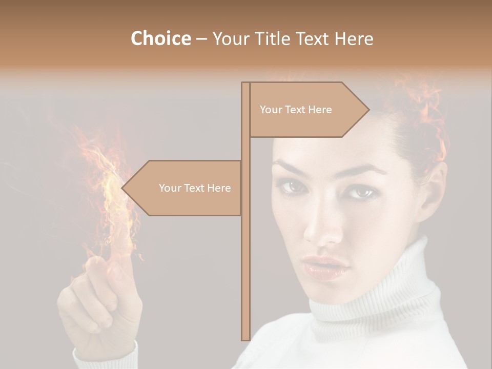 Portrait Women Fashion PowerPoint Template