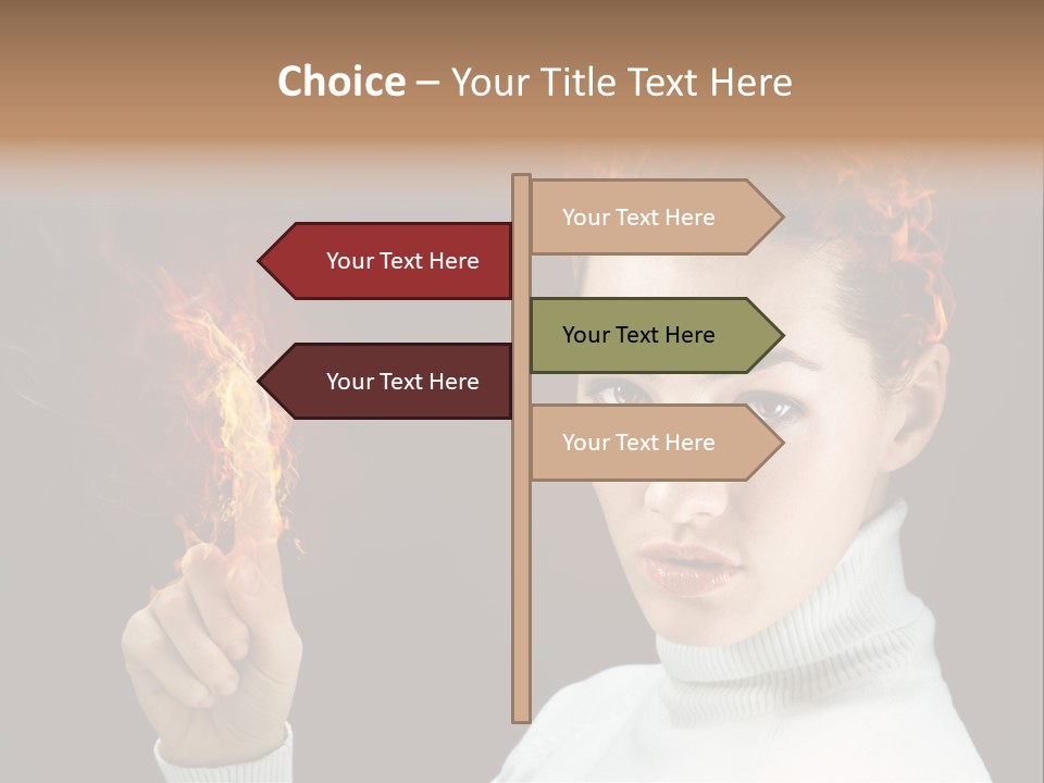 Portrait Women Fashion PowerPoint Template