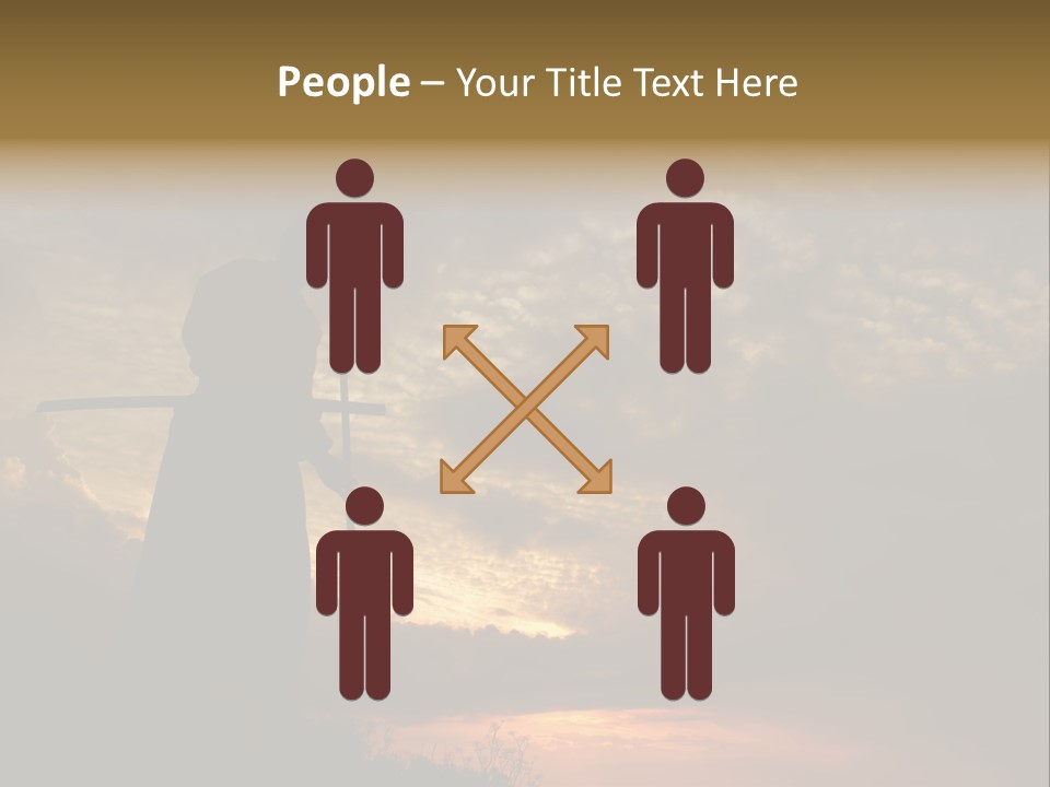 Katana Body Isolated PowerPoint Template