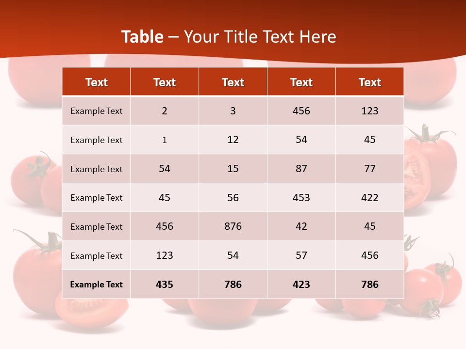 Organic Ingredient Produce PowerPoint Template