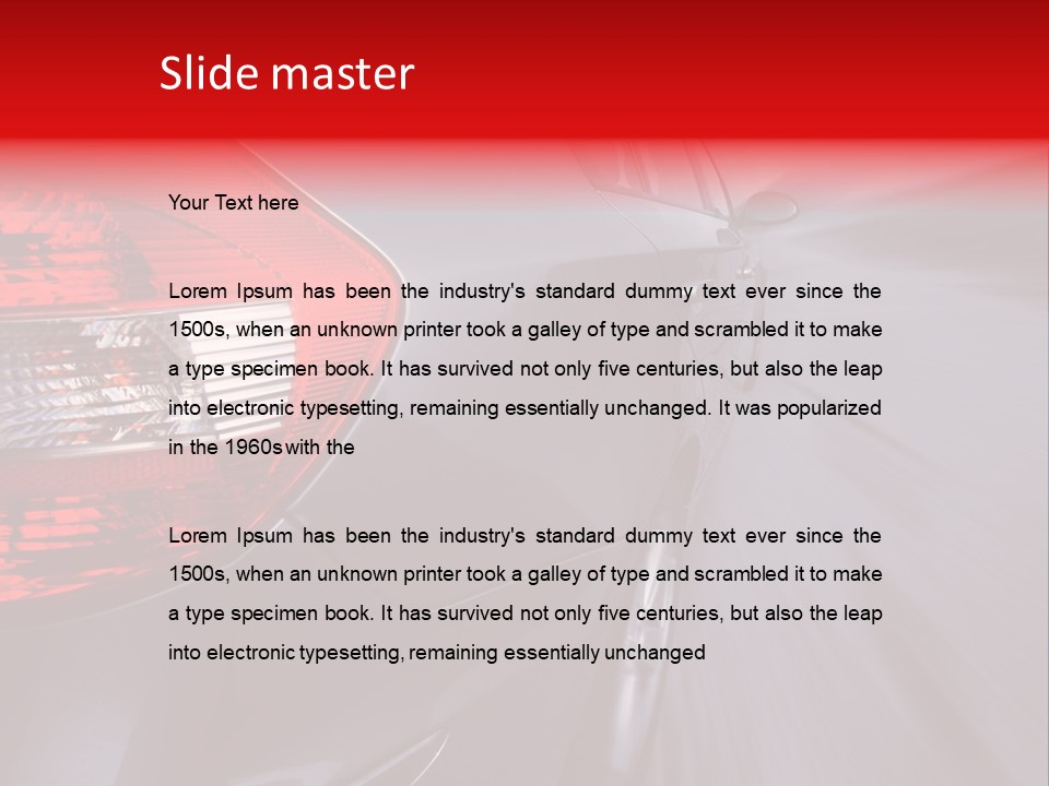 Automobile Technology Wheels PowerPoint Template