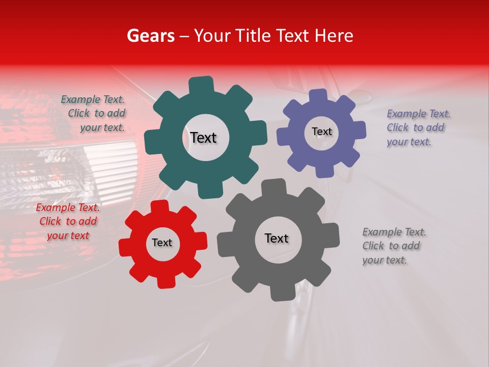 Automobile Technology Wheels PowerPoint Template