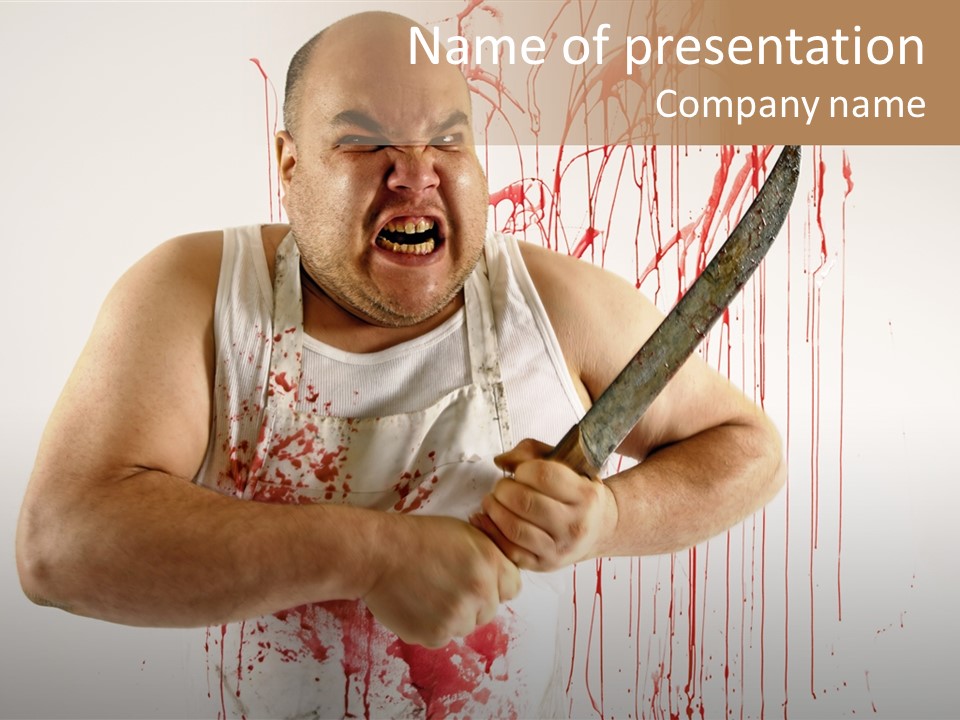 Fat Dirty Murder PowerPoint Template