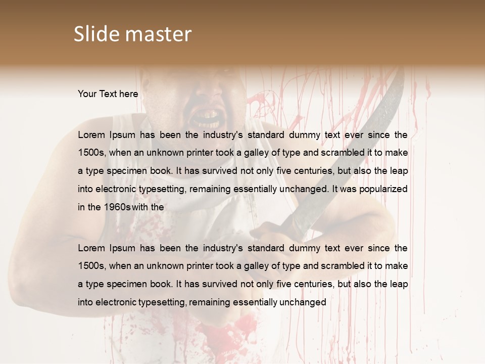 Fat Dirty Murder PowerPoint Template