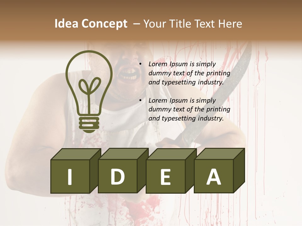 Fat Dirty Murder PowerPoint Template