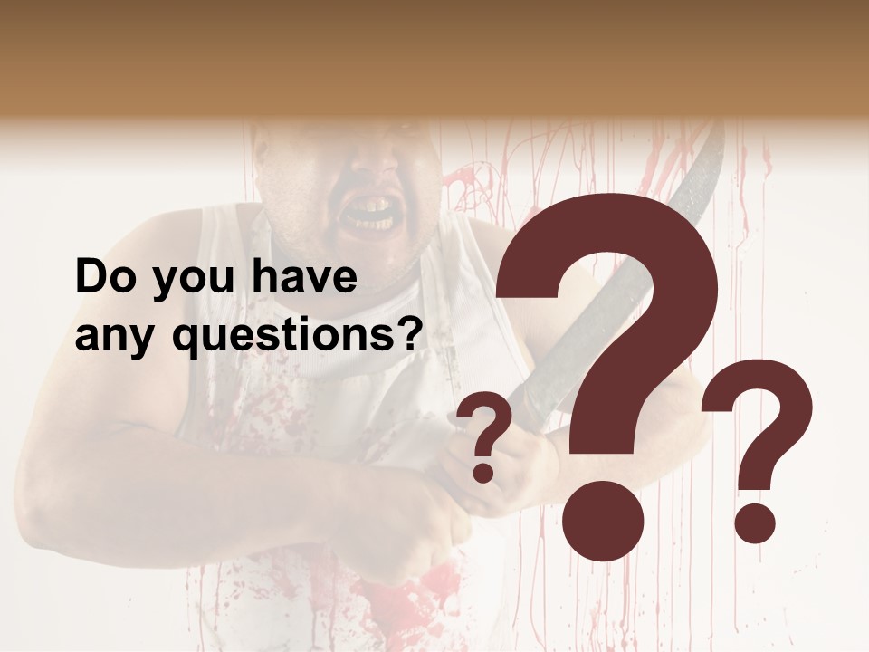 Fat Dirty Murder PowerPoint Template