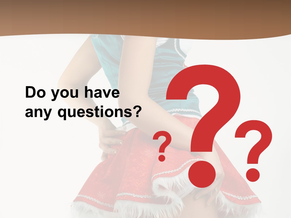 Underwear Xmas Erotic PowerPoint Template