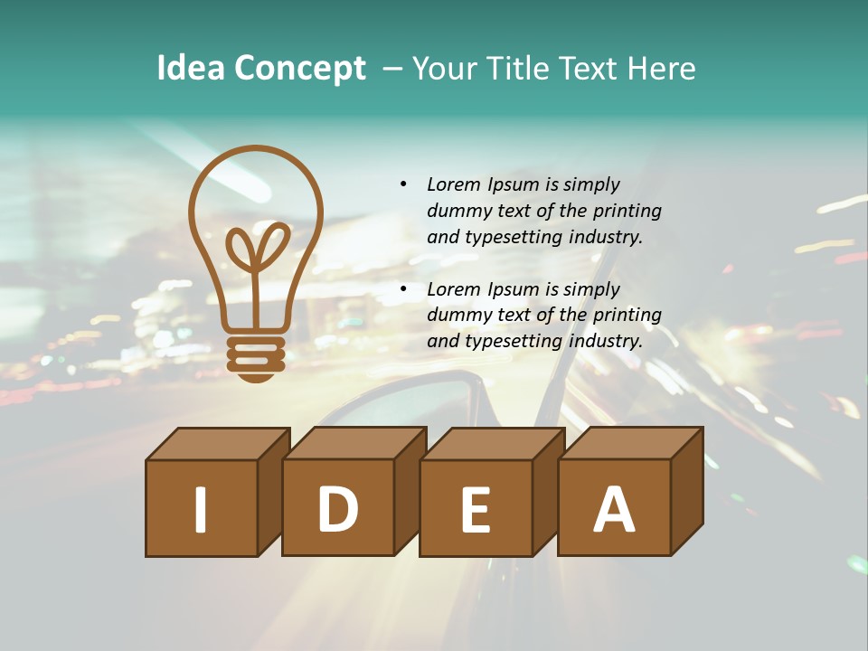 Abstract City Scene PowerPoint Template