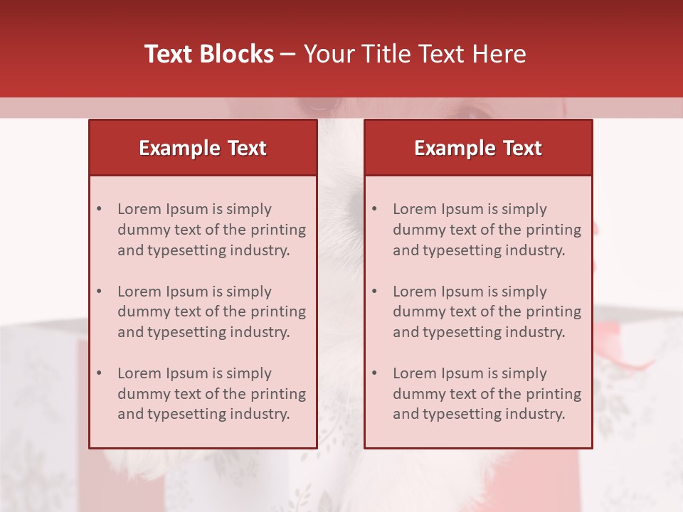 A Small White Dog Sitting Inside Of A Present Box PowerPoint Template