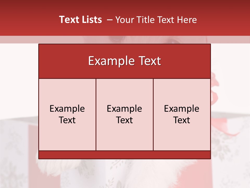 A Small White Dog Sitting Inside Of A Present Box PowerPoint Template