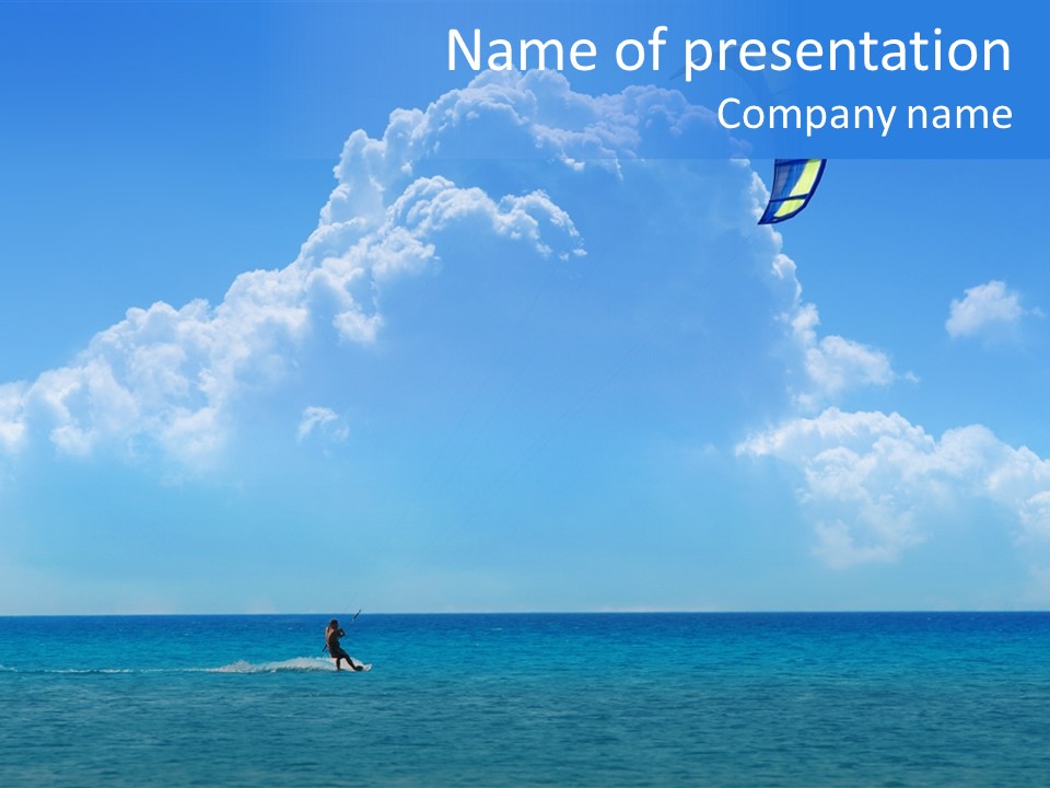 Kite Airborne Watersports PowerPoint Template