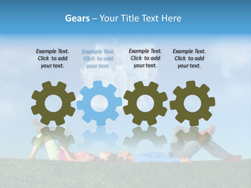 Boy Summer Couple PowerPoint Template