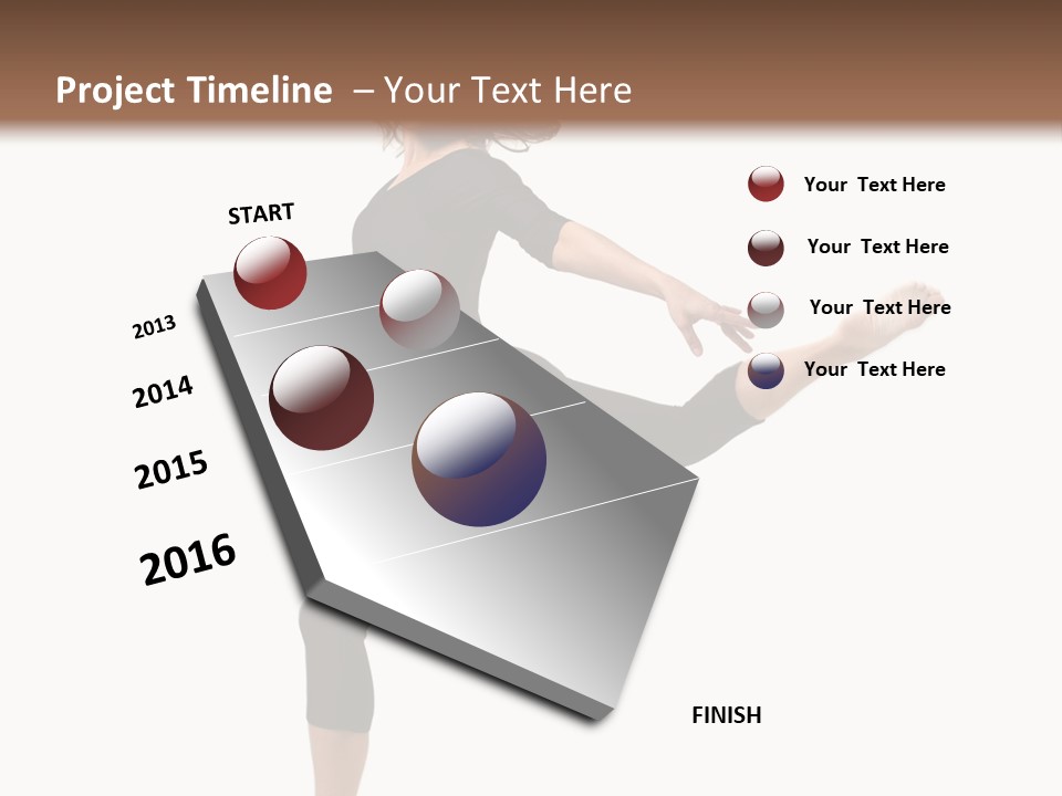 Color Temptation Stretching PowerPoint Template