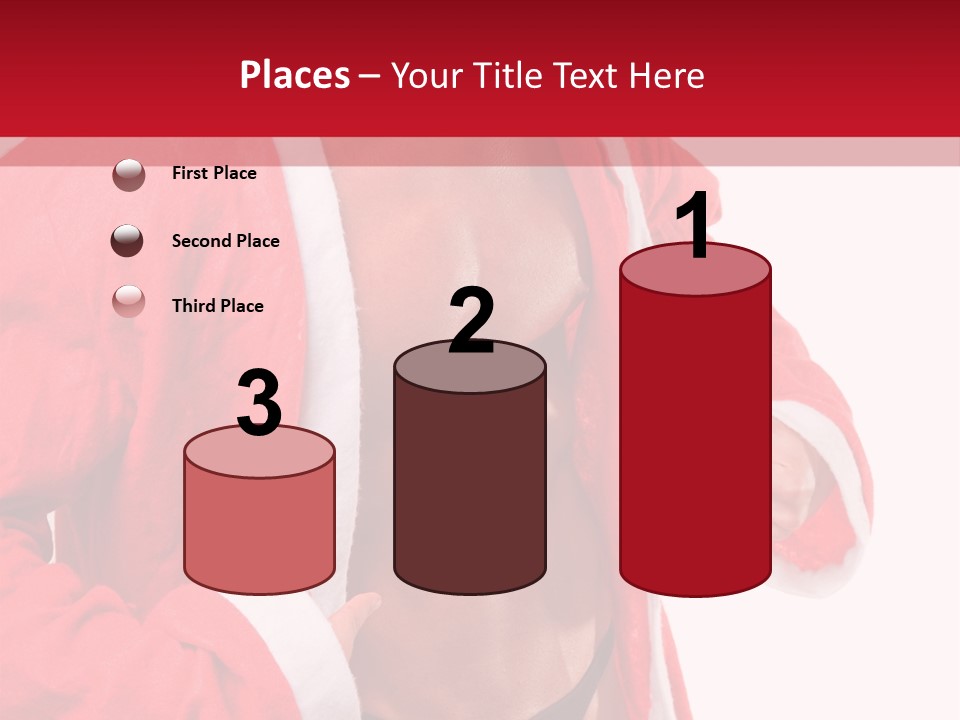 White Fit Claus PowerPoint Template