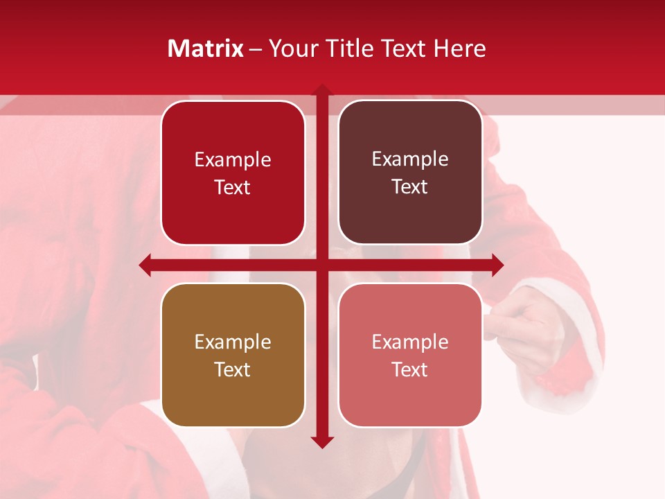 White Fit Claus PowerPoint Template