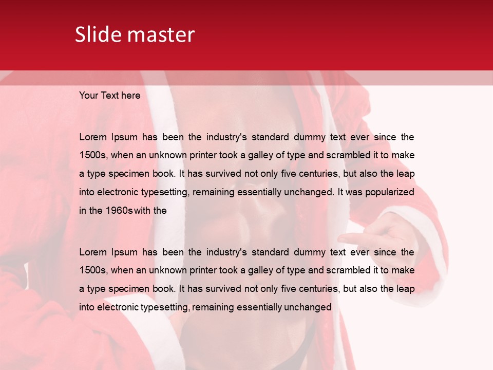 White Fit Claus PowerPoint Template