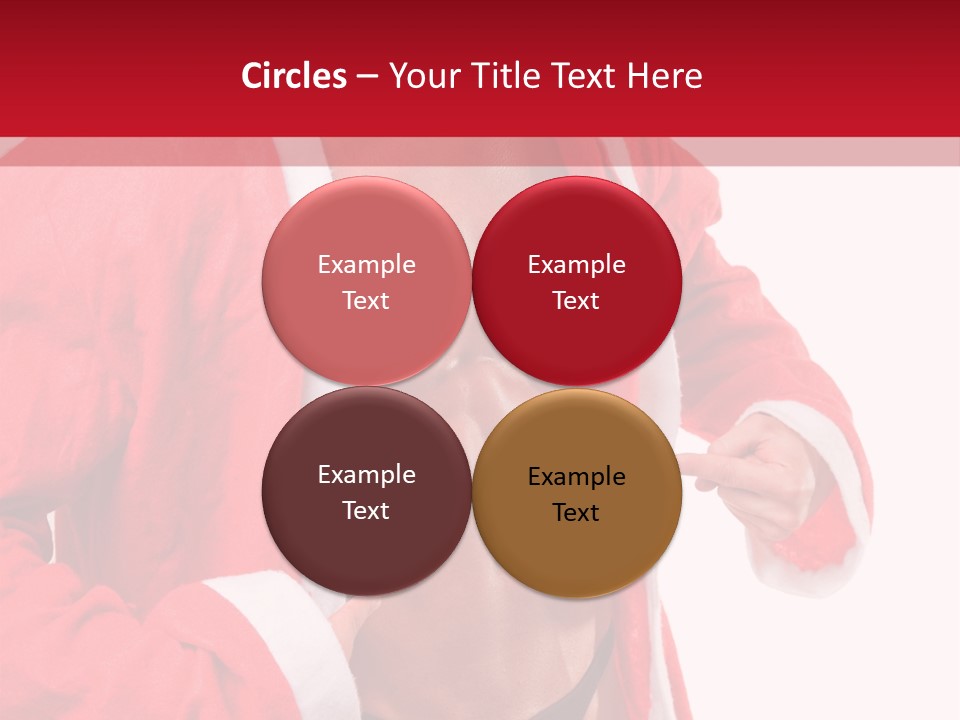 White Fit Claus PowerPoint Template