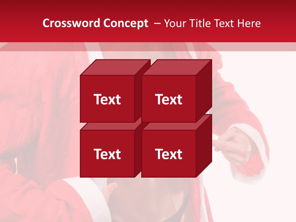 White Fit Claus PowerPoint Template