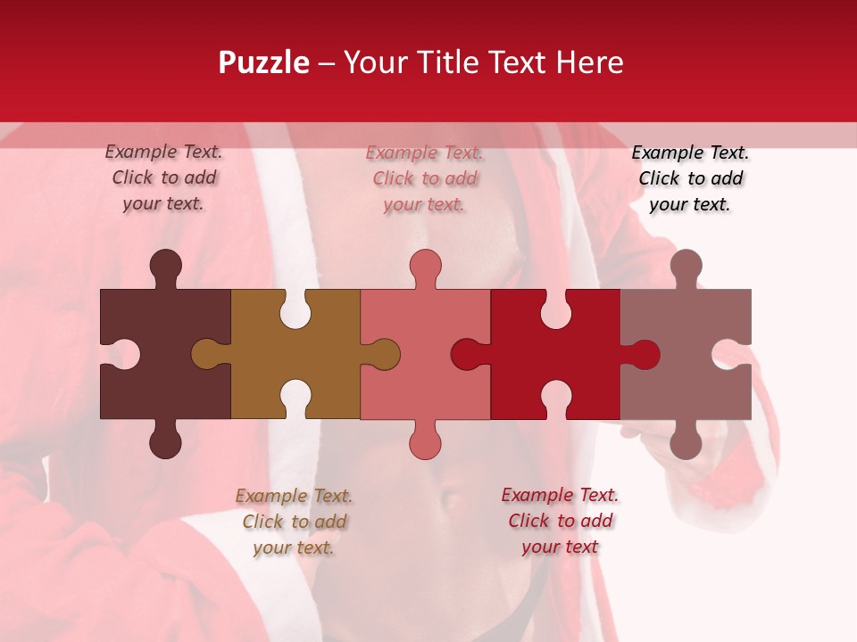 White Fit Claus PowerPoint Template