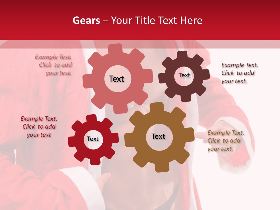 White Fit Claus PowerPoint Template