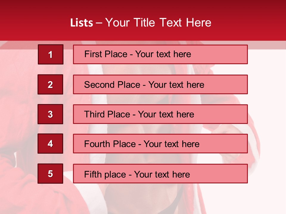 White Fit Claus PowerPoint Template