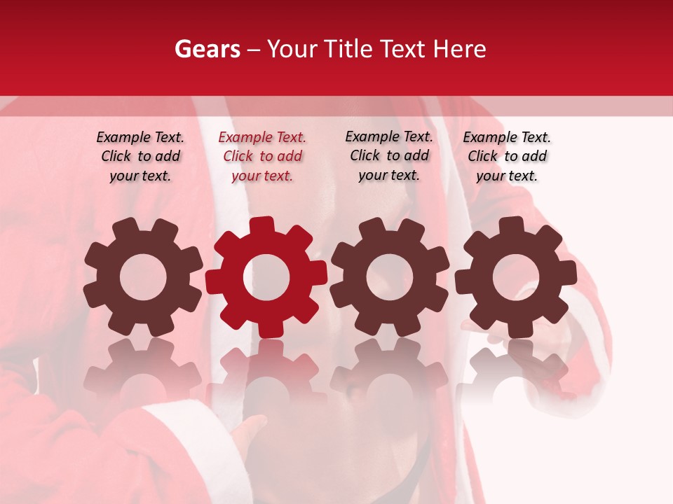 White Fit Claus PowerPoint Template