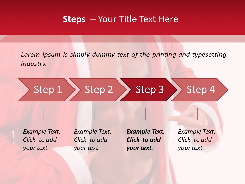 White Fit Claus PowerPoint Template