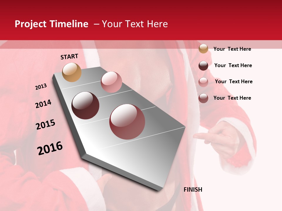 White Fit Claus PowerPoint Template