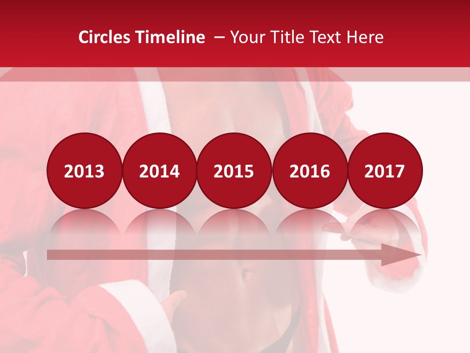 White Fit Claus PowerPoint Template