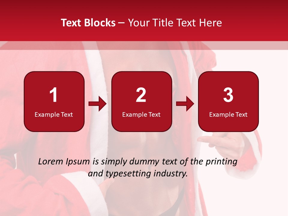 White Fit Claus PowerPoint Template